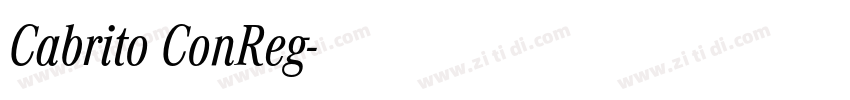 Cabrito ConReg字体转换